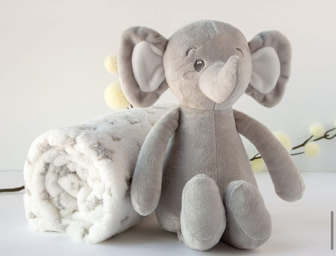 Manta y Peluche Elefante de Kiokids